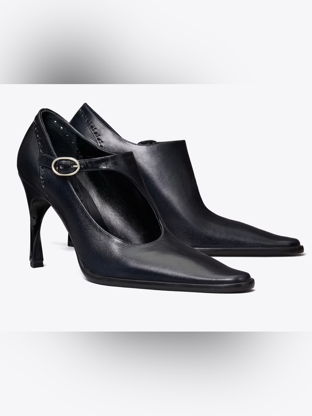 Tory Burch Twisted Heel Sandal 90mm vachetta leather